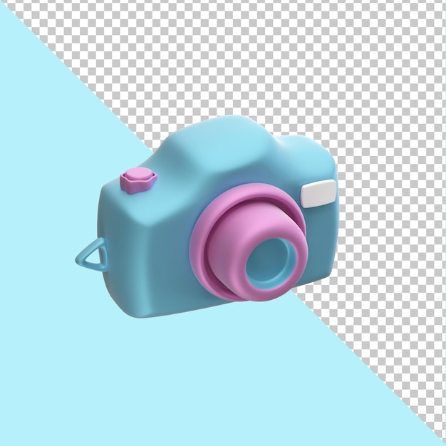 Representación 3D de la cámara con fondo editable