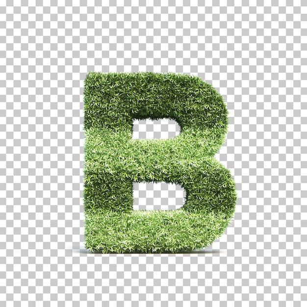Representación 3D del campo de juego de hierba alfabeto B