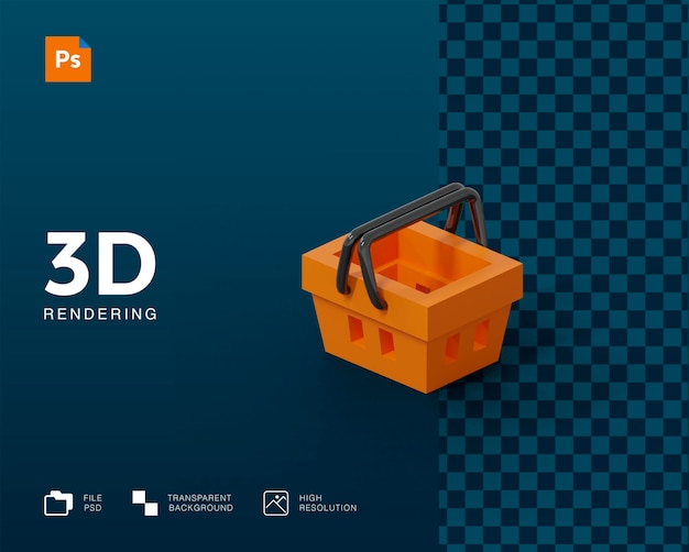 Representación 3D del carro de compras