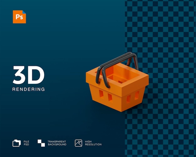 Representación 3d del carro de compras