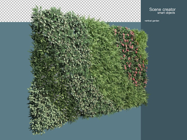 PSD representación 3d de la cerca de la planta aislada