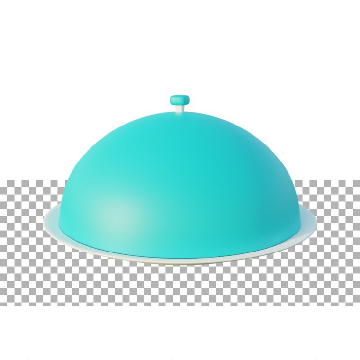 PSD representación 3d de cloche de plato de cocina