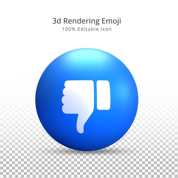 Representación 3d como icono de reacción emoji