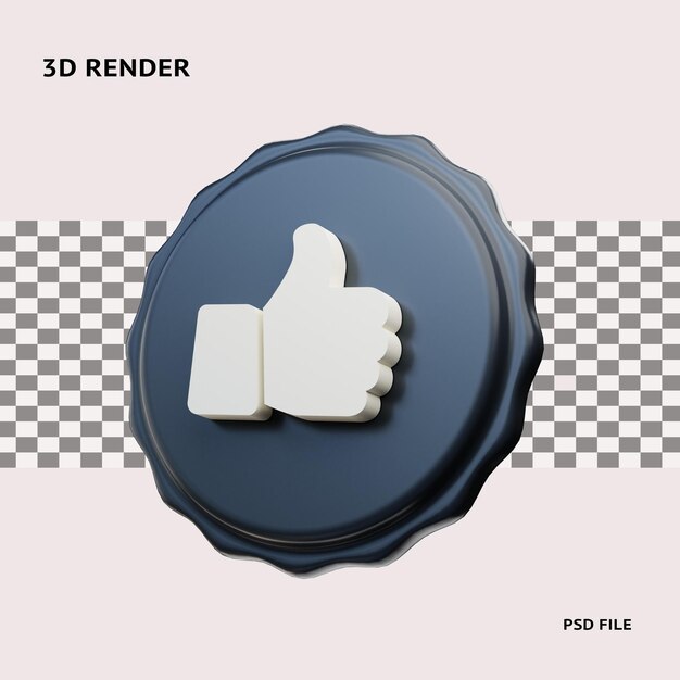 Representación 3d como objeto de ilustración de icono con fondo transparente