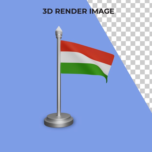 Representación 3d del concepto de la bandera de hungría día nacional de hungría psd premium