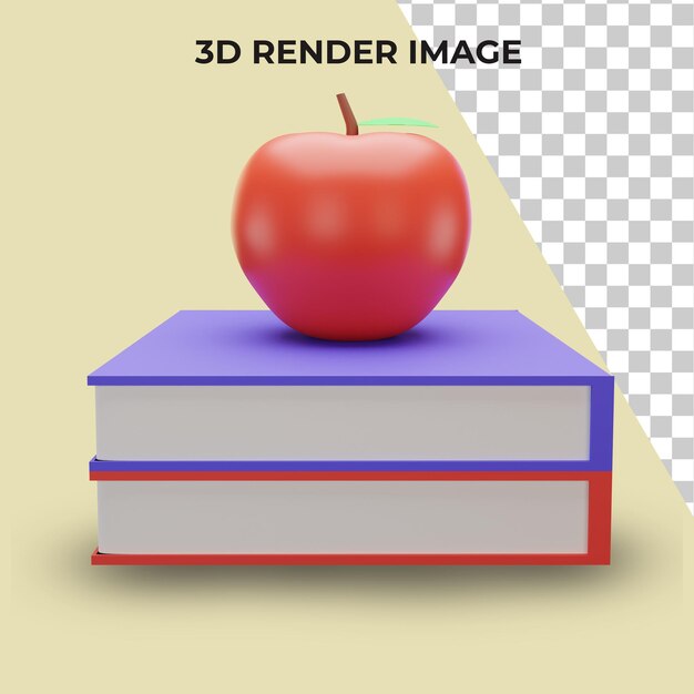 PSD representación 3d con concepto de regreso a la escuela psd premium