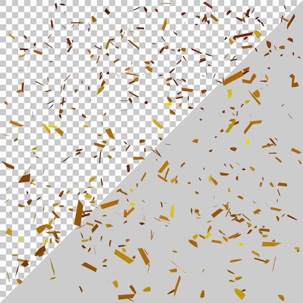 Representación 3d de confeti con estilo moderno
