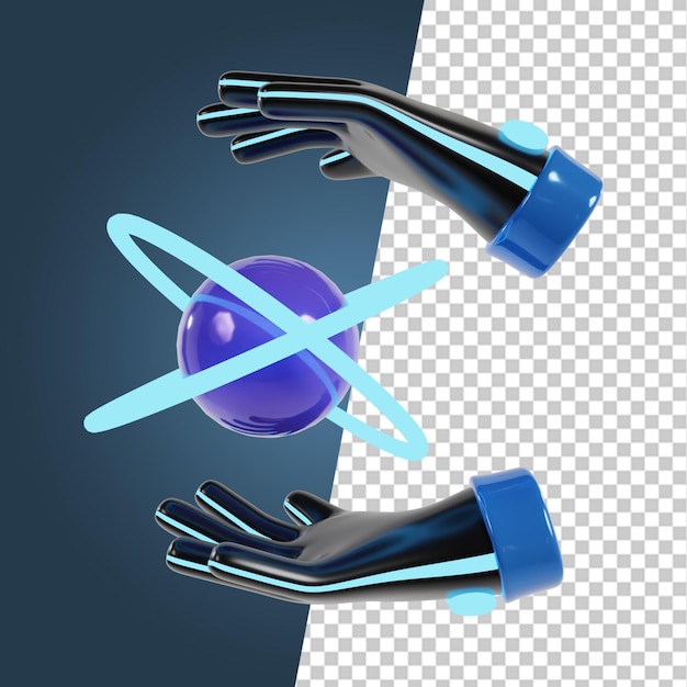Representación 3D detallada de alta calidad de imágenes prediseñadas de icono de VR