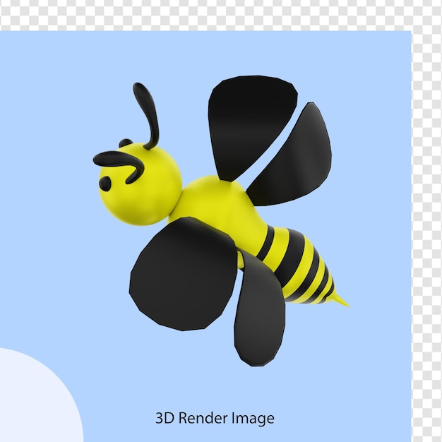 Representación 3d del día de la tierra de la abeja grande