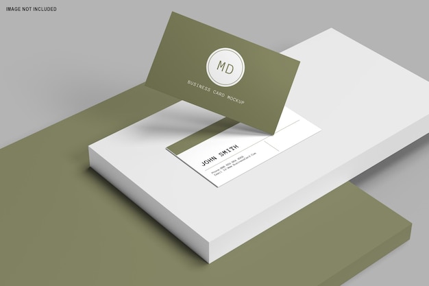 Representación 3D del diseño de maqueta de tarjetas de visita