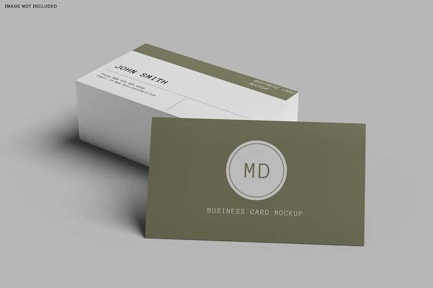 Representación 3D del diseño de maqueta de tarjetas de visita