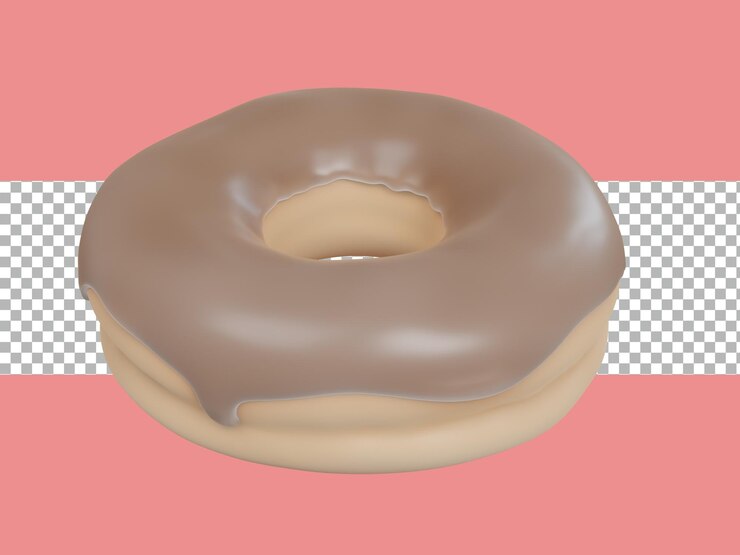 PSD representación 3d donut transparente premium psd