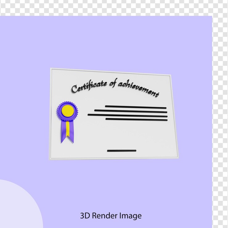 PSD representación 3d de la educación chárter de premios