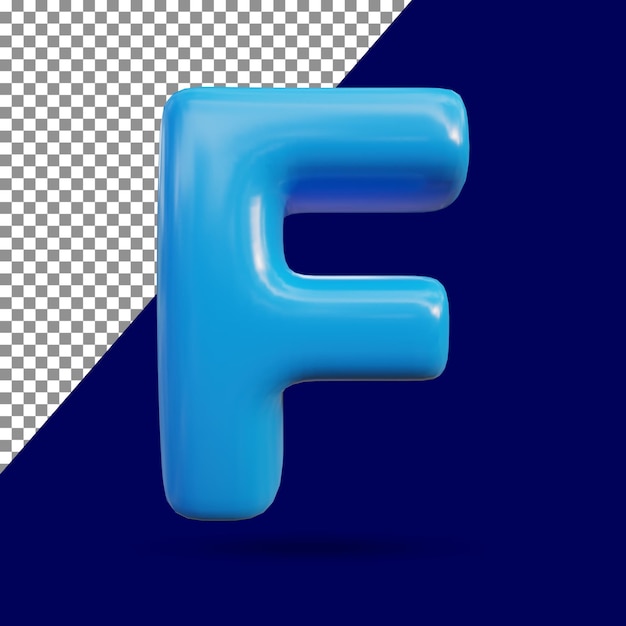 PSD representación 3d del efecto de texto brillante f