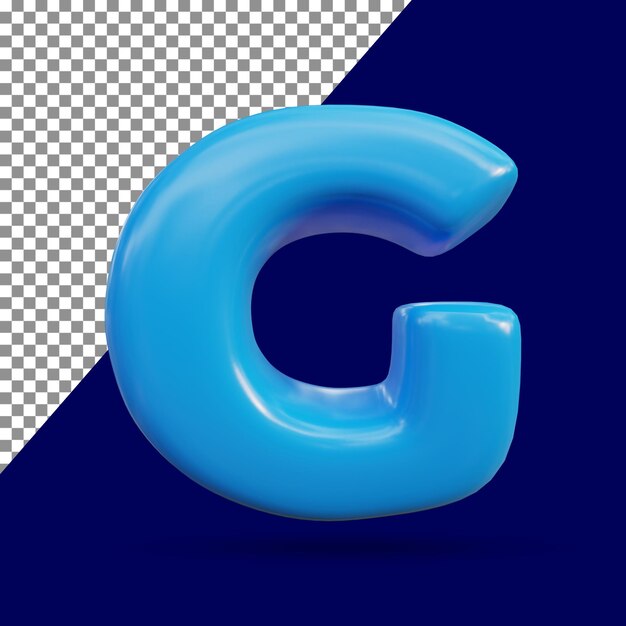 Representación 3D del efecto de texto brillante G