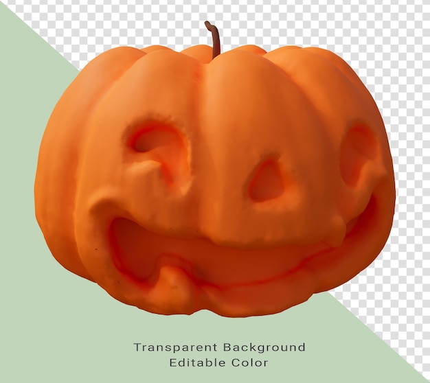 Representación 3d del elemento mínimo de diseño de fondo de halloween de calabaza de halloween