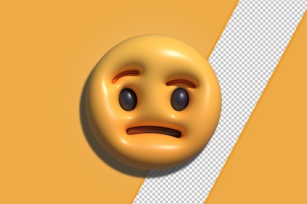 PSD representación 3d de emoji de redes sociales