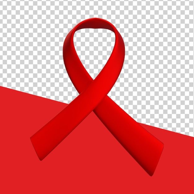 PSD representación 3d empate el día mundial del sida premium psd