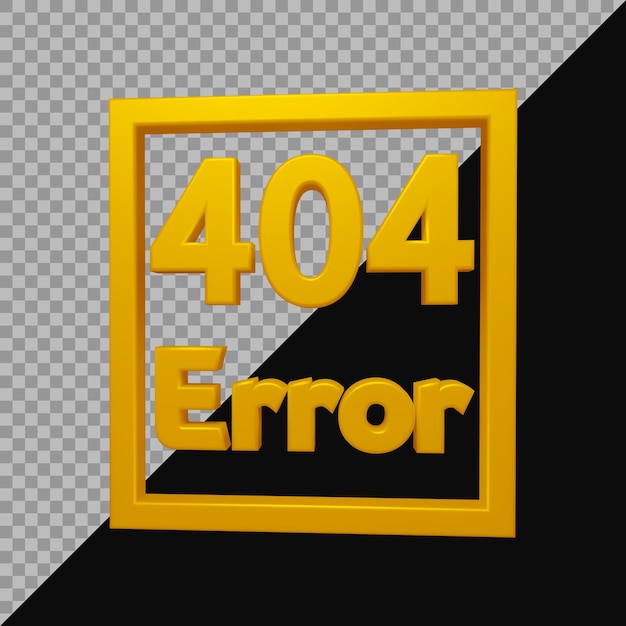 Representación 3d del error 404