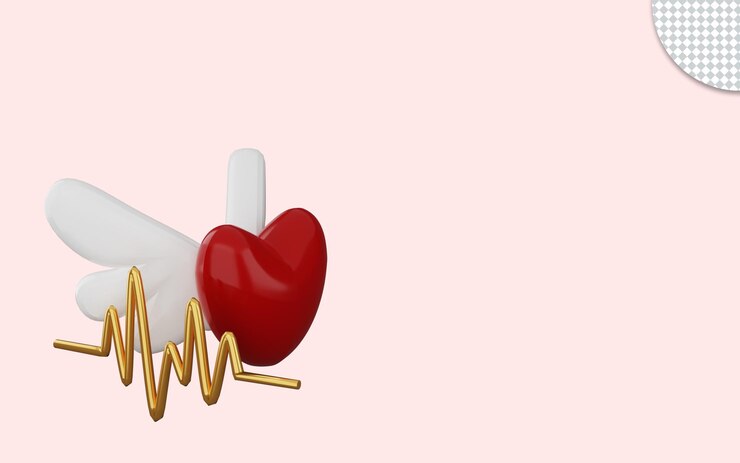 PSD representación 3d de feliz día de san valentín sobre fondo rosa