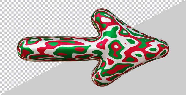 Representación 3d de flecha derecha con estilo moderno