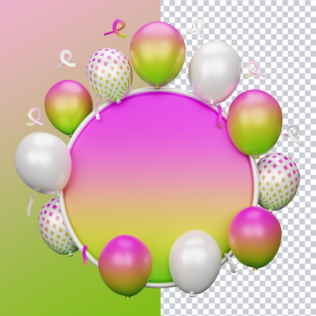 PSD representación 3d de fondo de globo para redes sociales