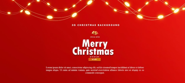 Representación 3D de fondo de navidad, feliz navidad, feliz año nuevo