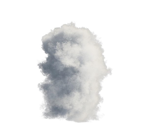 Representación 3d de fondo transparente aislado en la nube