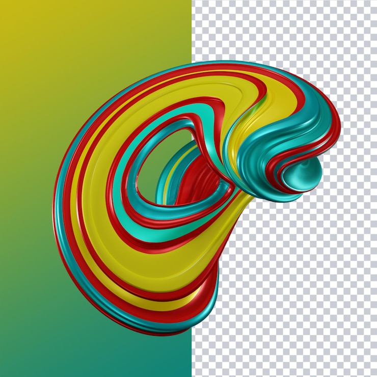 PSD representación 3d de forma abstracta