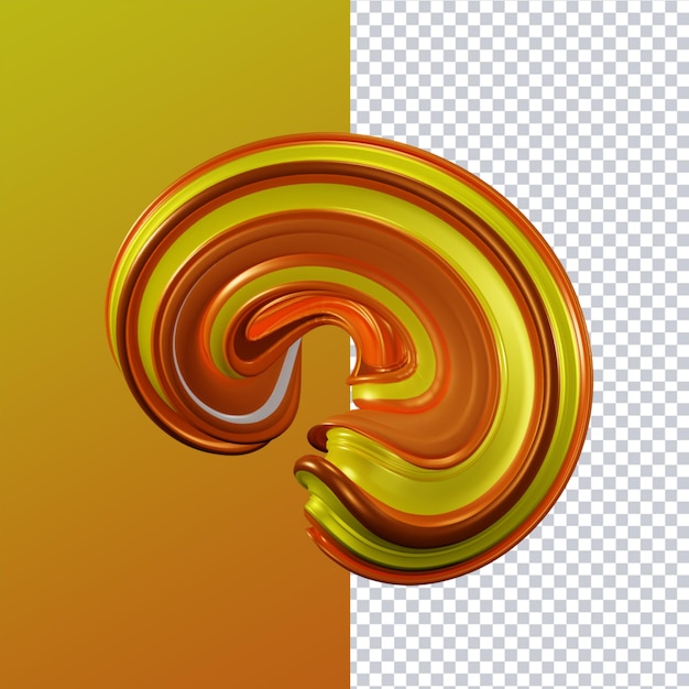 PSD representación 3d de forma abstracta