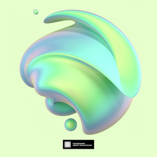Representación en 3D de formas holográficas abstractas