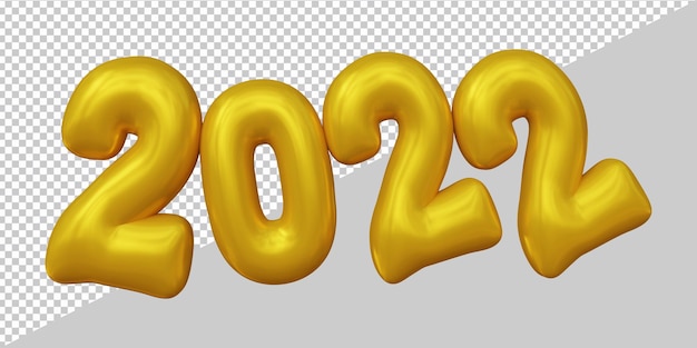 PSD representación 3d del globo del año 2022.