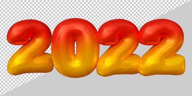 Representación 3D del globo del año 2022.