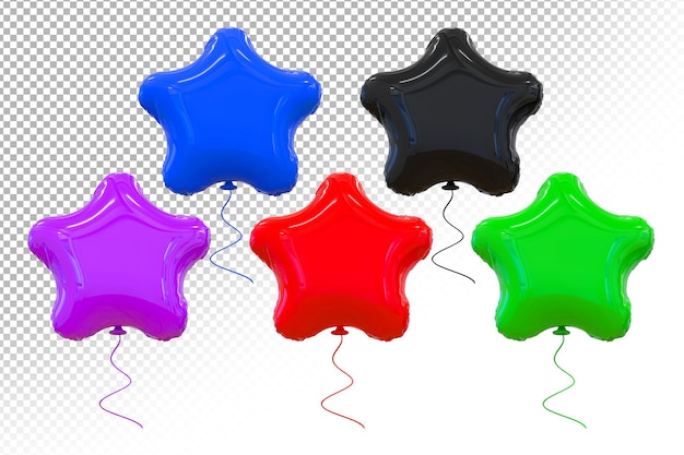 Representación 3d globo estrella realista aislado