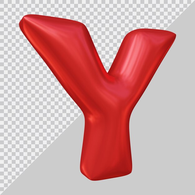 Representación 3d del globo de la letra y del alfabeto