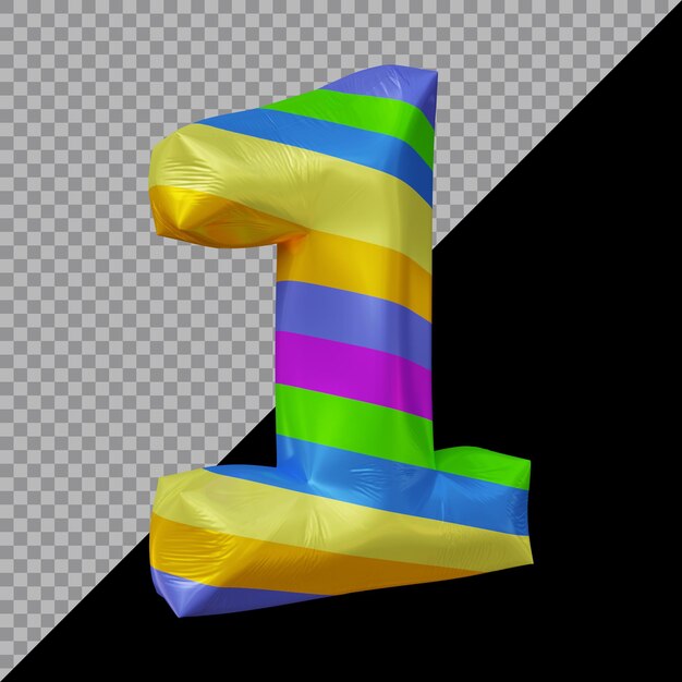 Representación 3D del globo número 1