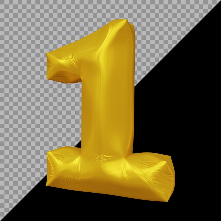 PSD representación 3d del globo número 1