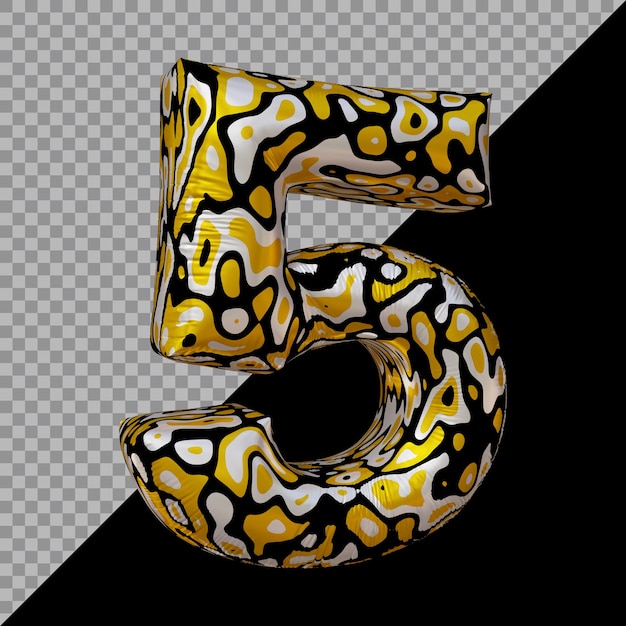 Representación 3d del globo número 5