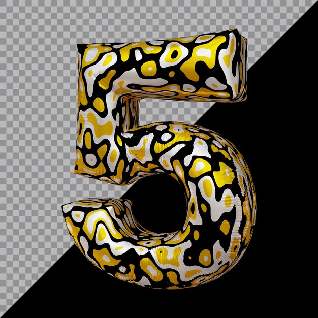 Representación 3d del globo número 5
