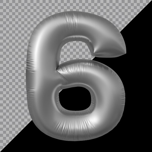 Representación 3d del globo número 6