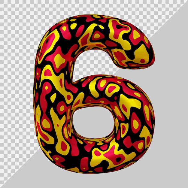 Representación 3d del globo número 6