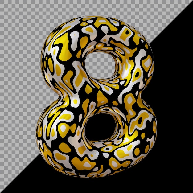 Representación 3d del globo número 8