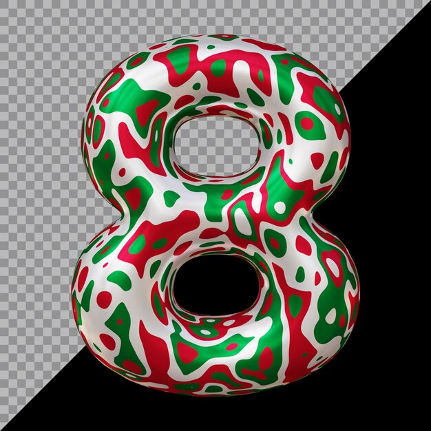Representación 3d del globo número 8