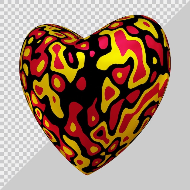 representación 3d del globo del símbolo del corazón