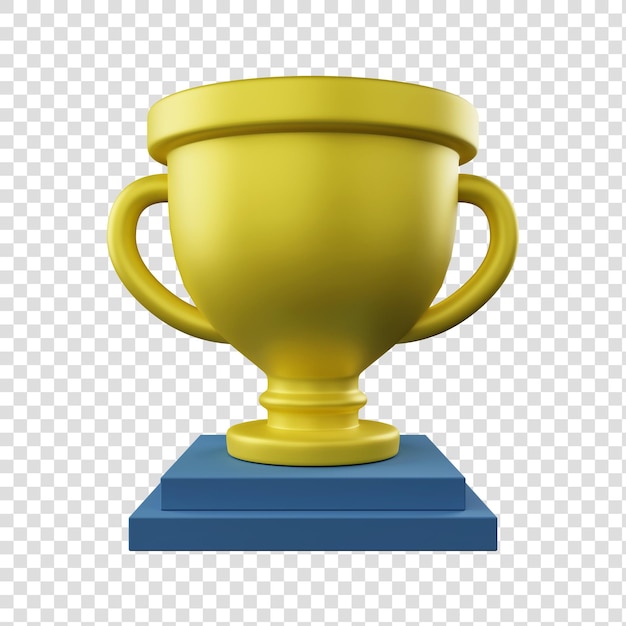 Representación 3D Golden Award Trophy Cup 3D render ilustración