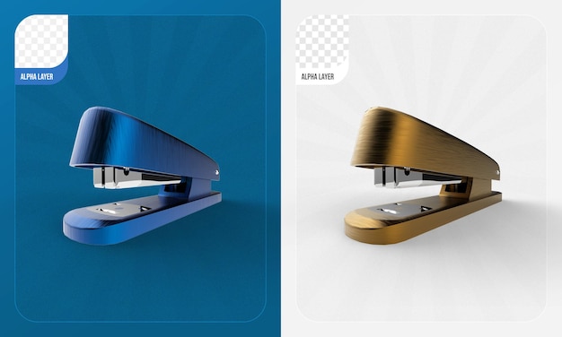 Representación 3d de la grapadora aislada