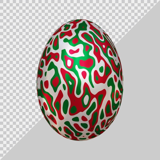 Representación 3d de huevo con estilo moderno.