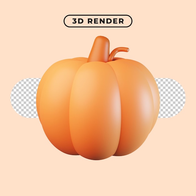 Representación 3d del icono de calabaza