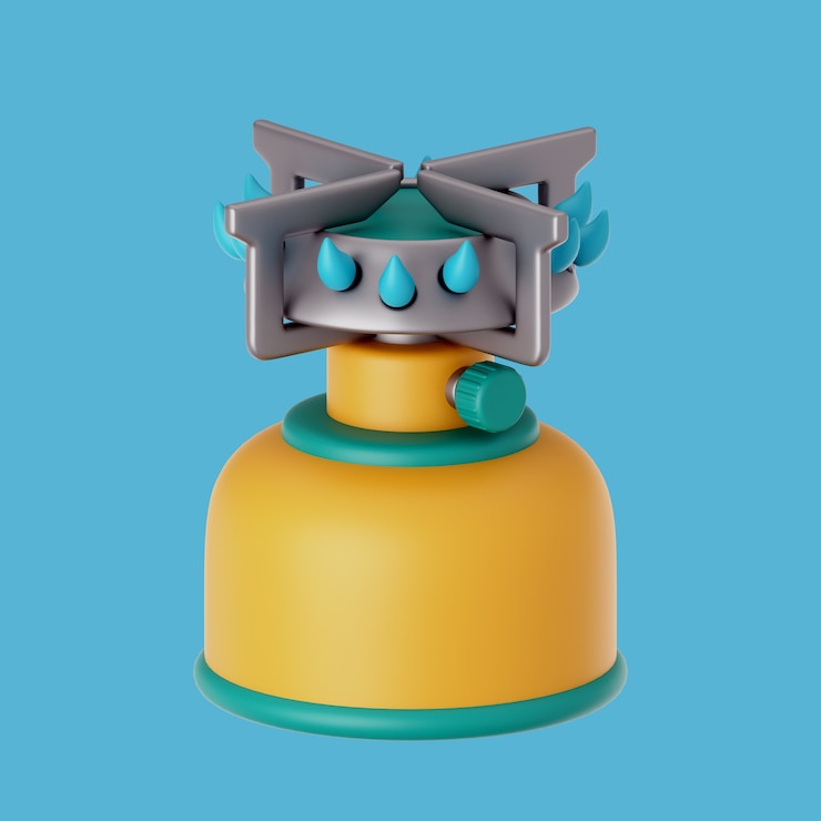 PSD representación 3d del icono de camping