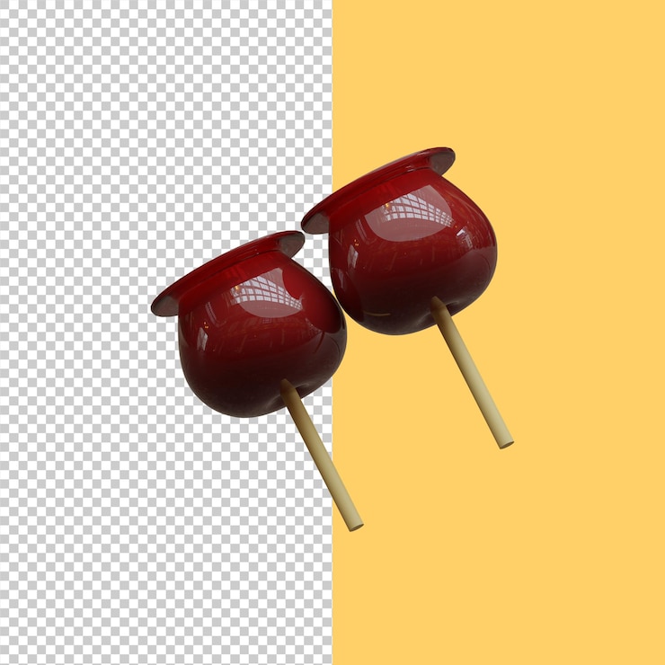 PSD representación 3d del icono de comida japonesa ringo ame